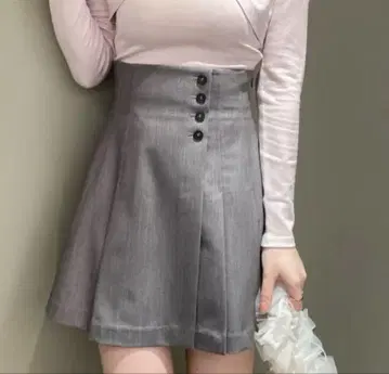 SNIDEL 사이드 플리츠 스커트 숏 팬츠 GRY 스나이델