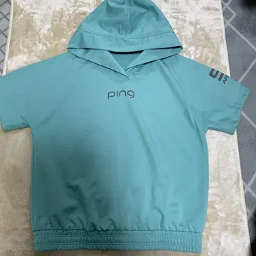 새상품급 PING 핑 골프 셔츠 여성용 반팔 후드티 M 사이즈 그린
