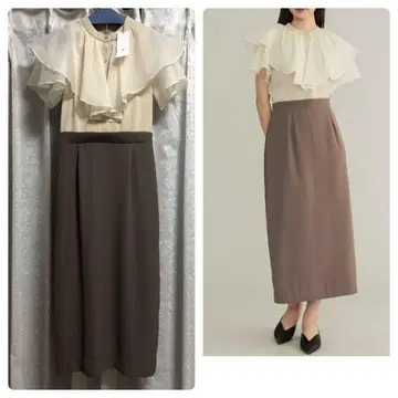 새상품 TONAL 시어 프릴 슬리브 원피스