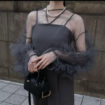 Andresd 올인원 드레스 MIMIMEMETE 튤 블라우스