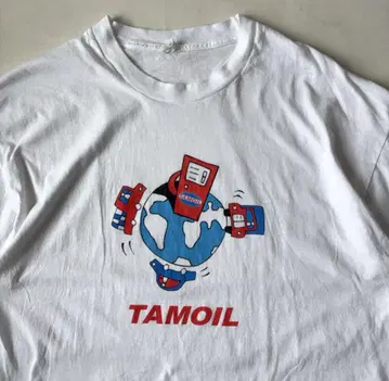 90s SCREEN STARS 프린트 티셔츠 XL TAMOIL 유로