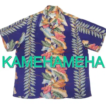 카메하메하 KAMEHAMEHA 알로하 셔츠 구제 의류 메이드 인 하와이