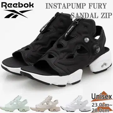 리복 Instapump Fury Sandal Zip 블랙