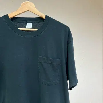 80s 90s USA 구제 의류 블랙 무지 티셔츠 포켓 티 블랙 빈티지