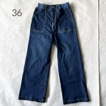 Bou Jeloud BASIC 스트레이트 데님 허리밴딩 캐주얼 36
