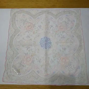 SHABOW 자수 손수건 화이트