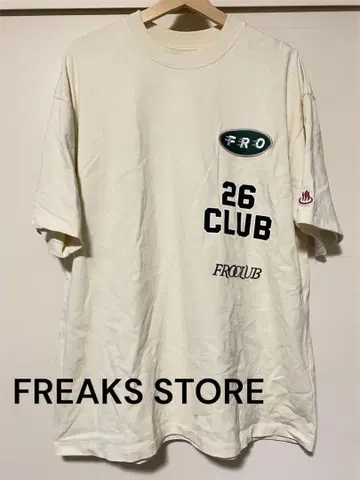 FREAKS STORE 프릭스 스토어 FROCLUB 티셔츠 아이보리