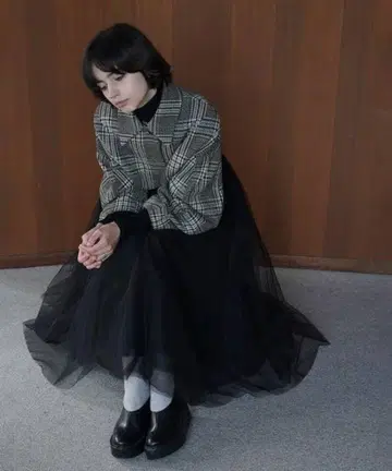 클레인 볼륨 롱 패니어 스커트