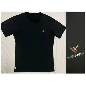 VENEX 베넥스 리커버리 의류 반팔 남성용 XL 블랙 검정