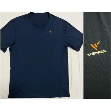 VENEX 스탠다드 드라이 반팔 남성용 네이비 리커버리 의류 XL