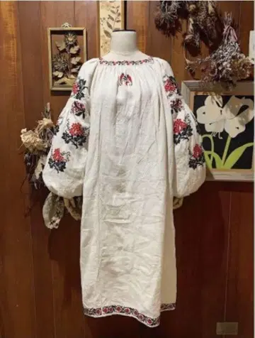 우크라이나 자수 원피스 빈티지