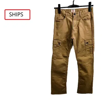 SHIPS 베이지 카고 팬츠 2포켓 스트레이트 핏