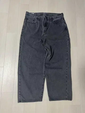GAP 워시웰 배기 데님 블랙 34 오버 사이즈 와이드