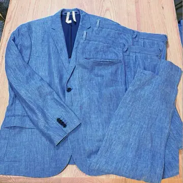 H&M SLIM FIT 수트 셋업 라이트 블루 팬츠 2장