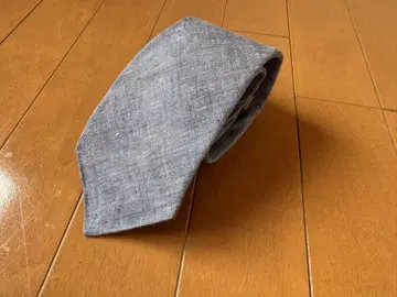 KITON 린넨 색스 블루 콰트로 피에게 넥타이