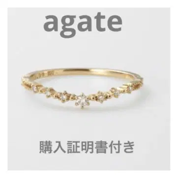 agete K10 다이아몬드 반지