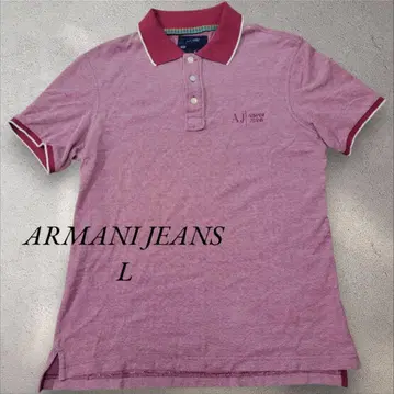 ARMANI JEANS 빨간색 피케 셔츠 L