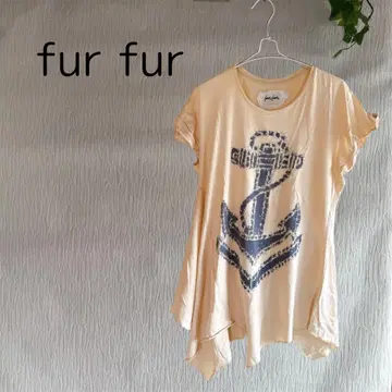 fur fur 퍼 퍼 앵커 프린트 변형 반팔 원피스 아지메 이레헴