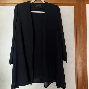 블랙 쉬폰 가디건 예복 상복 파티 드레스