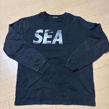 Windandsea SEA 롱T 빈티지 가공 XL 사이즈 블랙 구제 의류