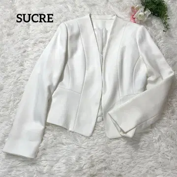 새상품급 슈쿠루 노카라 자켓 화이트 M 세레모니 입학식 1560