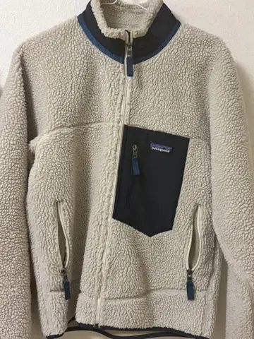 Patagonia 플리스 자켓 베이지/네이비