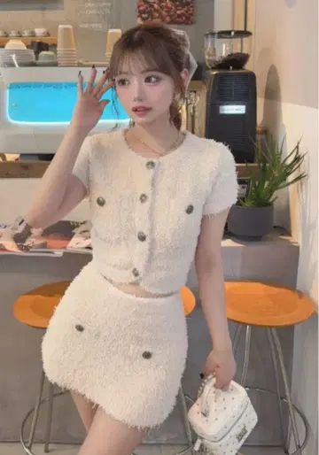 Darich 다리치 컬러 트위드 니트 셋업 미사용 새상품 택 포함