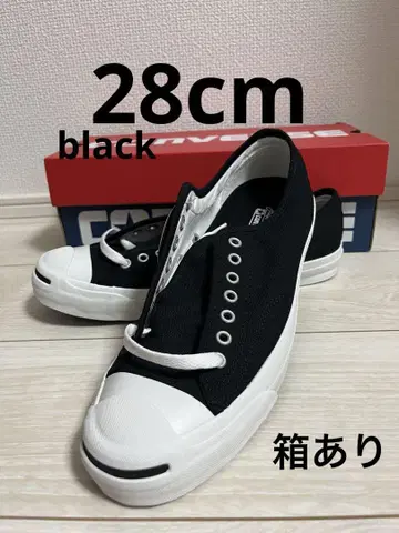 새상품 박스 있음 컨버스 잭 파셀 블랙 28cm