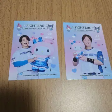 파이터즈 마이멜로디 카드 2장 세트 사치토라