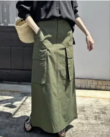 Spick & Span 카고 포켓 I 라인 스커트 36