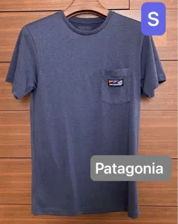S 사이즈 파타고니아 Patagonia 반팔 티셔츠 가슴 포켓 네이비