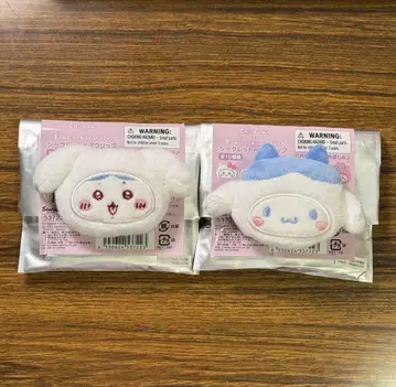 치이카와 산리오 콜라보 시크릿 헤어 클립 하치와레 & 시나모롤