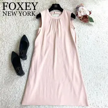 FOXEY NEWYORK 백 컨셔스 원피스 38 앤티크 핑크