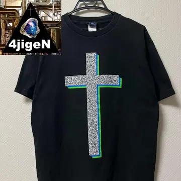 4jigenN 단추 없는 티셔츠 블랙