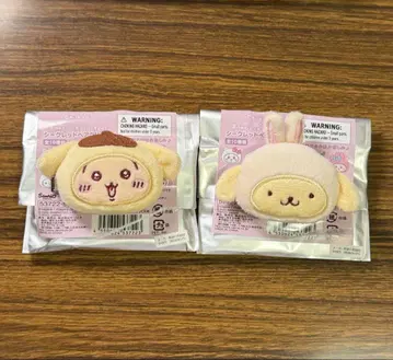 치이카와 산리오 콜라보 시크릿 헤어 클립 토끼 x 폼폼푸딩