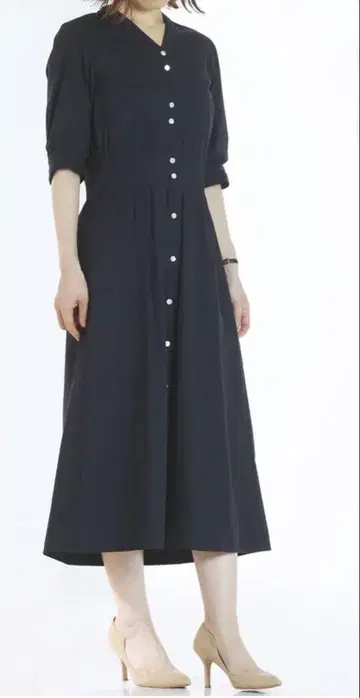 미사용 새상품 코빗 cobbit 리듬 버튼 원피스 네이비