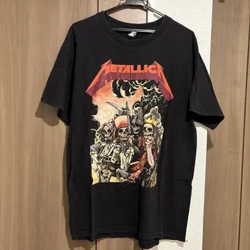 METALLICA 스컬 프린트 블랙 티셔츠