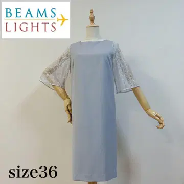 빔즈 소매 레이스 원피스 포멀