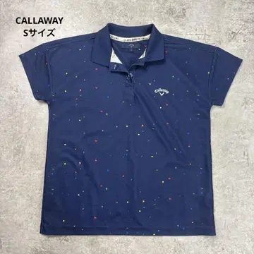 CALLAWAY 캘러웨이 반팔 피케 셔츠 페인트 올 패턴 네이비 S