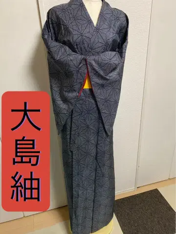 오시마 명주 호몬기 기모노