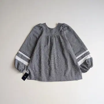 SHIPS 레이스 볼륨 슬리브 드라이 터치 블라우스 깅엄 체크