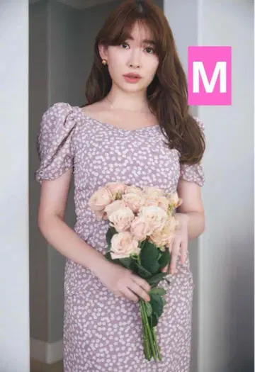 체리 패턴 캐시-코어 원피스