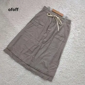 ofoff 롱 스커트 L 사이즈 린넨 55% 타이트 봄/여름