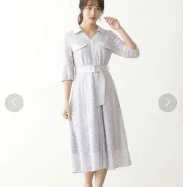 질 바이 질 스튜어트 스퀘어 레이스 카라 부착 원피스 S