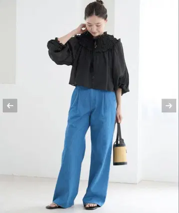 라미 리요 셀 양류 개더 블라우스