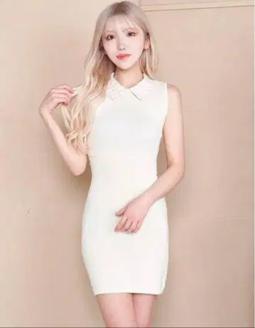 darich 다리치 백 오픈 리본 니트 미니 원피스