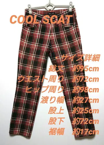 COOL SCAT 쿨 스캣 체크 무늬 팬츠