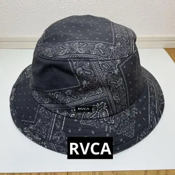 새상품급 루카 RVCA 페이즐리 무늬 버킷 햇 블랙