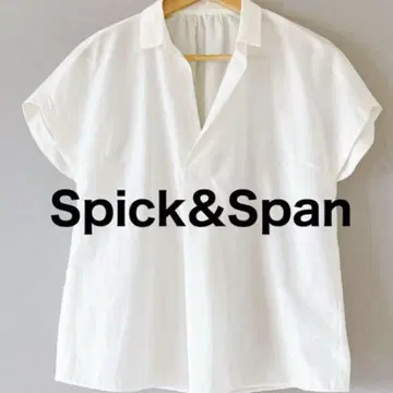스픽 앤 스팬 반팔 셔츠 화이트 스키퍼 프렌치 슬리브