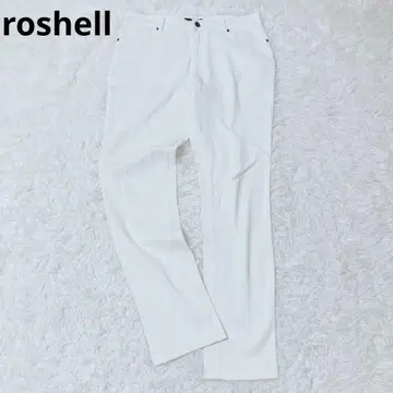 로셸 캐주얼 팬츠 면 팬츠 깔끔한 캐주얼 화이트 L